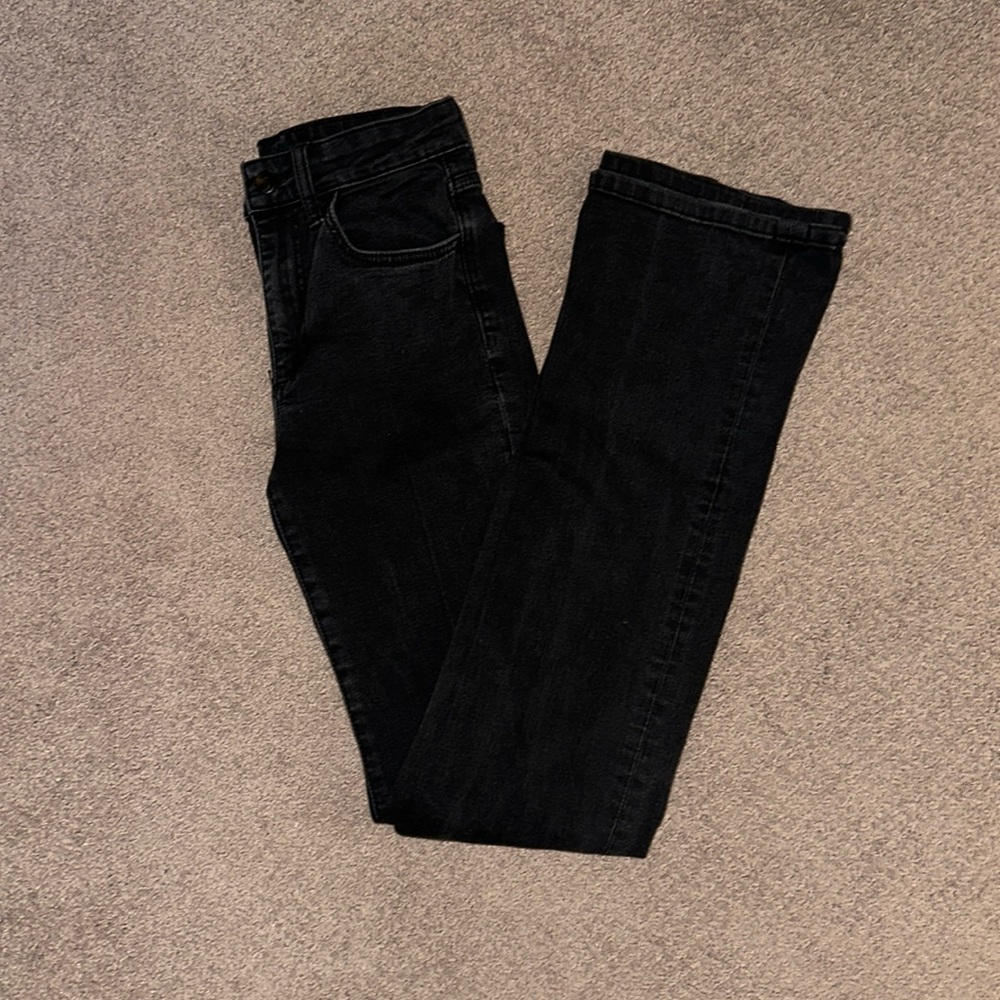 Joes black straight leg jeans 24